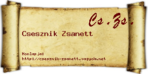 Csesznik Zsanett névjegykártya